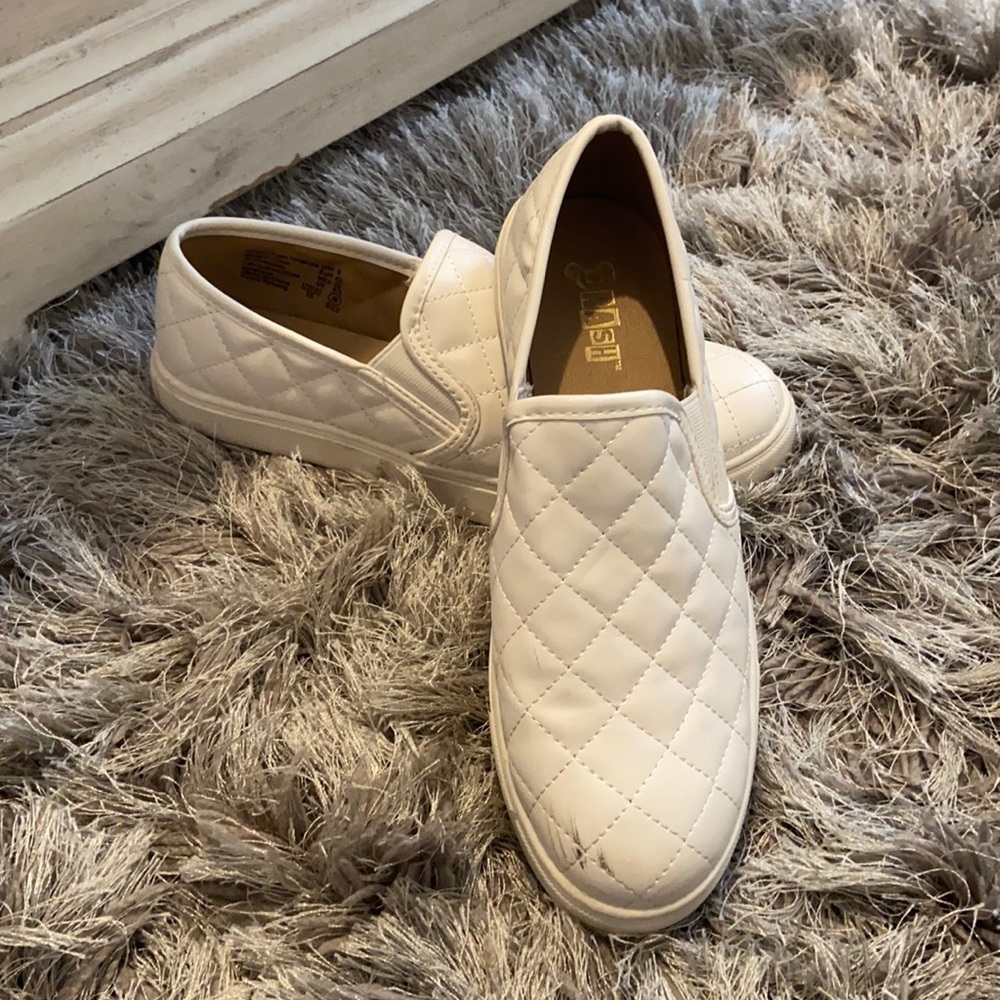 White slip on shoe